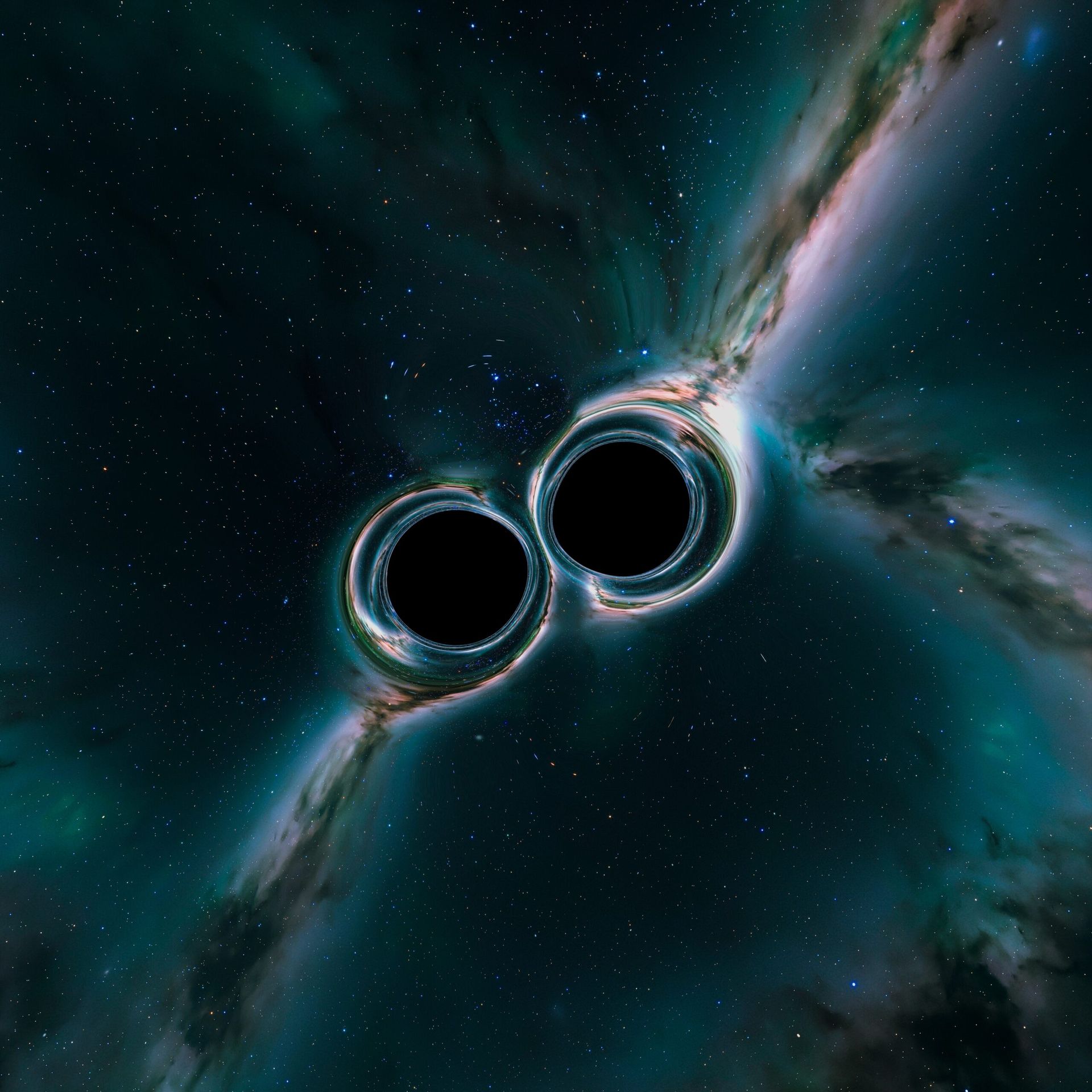Two merging black holes